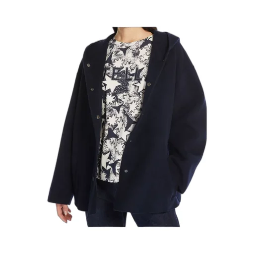 Buttoned Long-Sleeved Coat