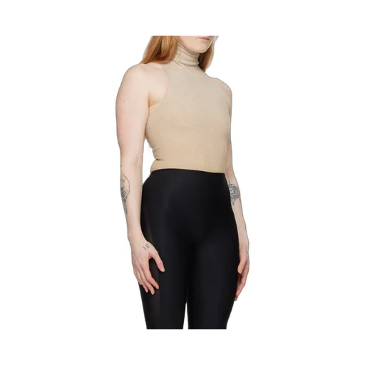Lurex Ribbed-Knit Bodysuit