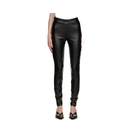 Faux-Leather Slim-Cut Leggings