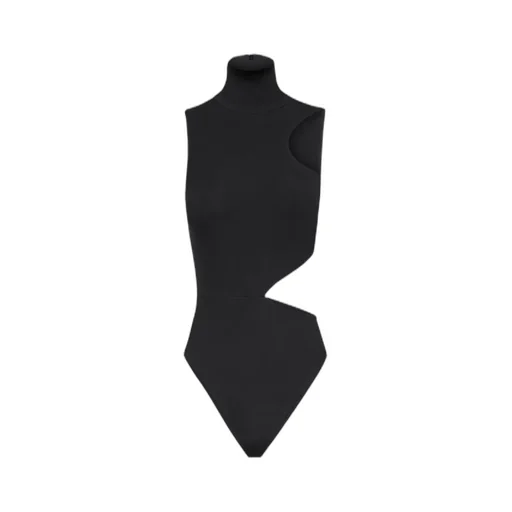 High-Neck Cut-Out Bodysuit
