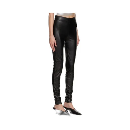 Faux-Leather Slim-Cut Leggings