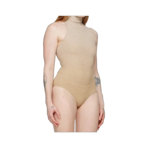 Lurex Ribbed-Knit Bodysuit
