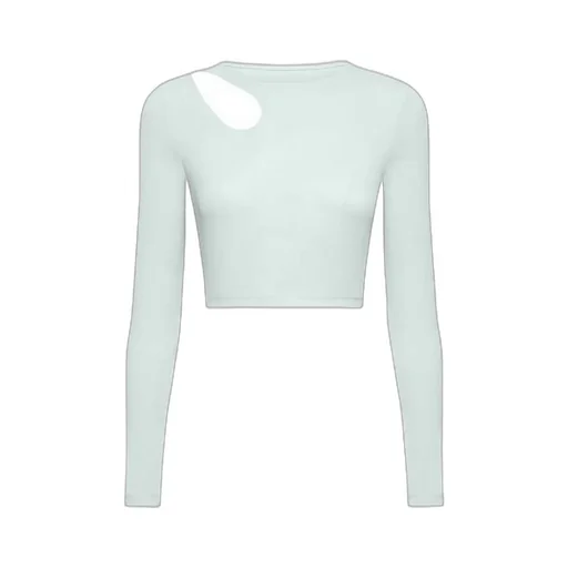 Cutout Logo-Print Crop Top