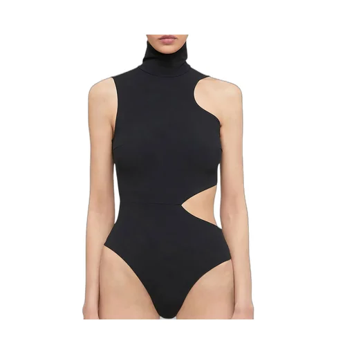 High-Neck Cut-Out Bodysuit