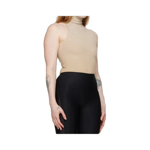 Lurex Ribbed-Knit Bodysuit