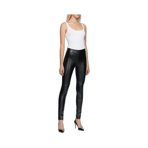 Faux-Leather Slim-Cut Leggings