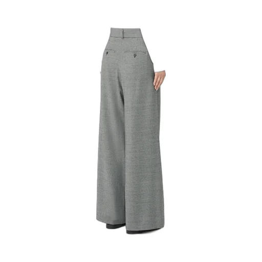 Wool Flannel Wide-Leg Pants