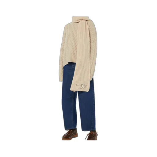 Cotton Denim Barrel Jeans