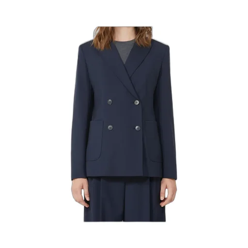 Wool Blend Double-Breasted Blazer