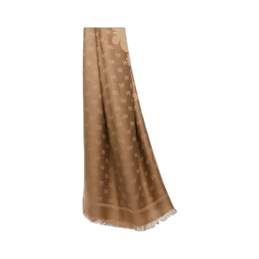 All-Over Patterned Frayed Edge Scarf