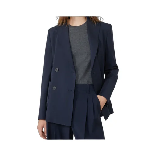 Wool Blend Double-Breasted Blazer