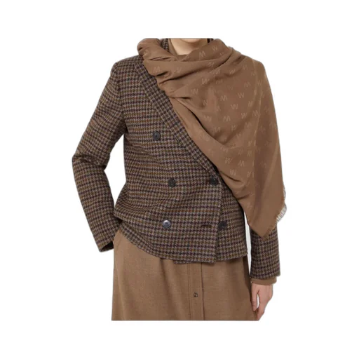All-Over Patterned Frayed Edge Scarf