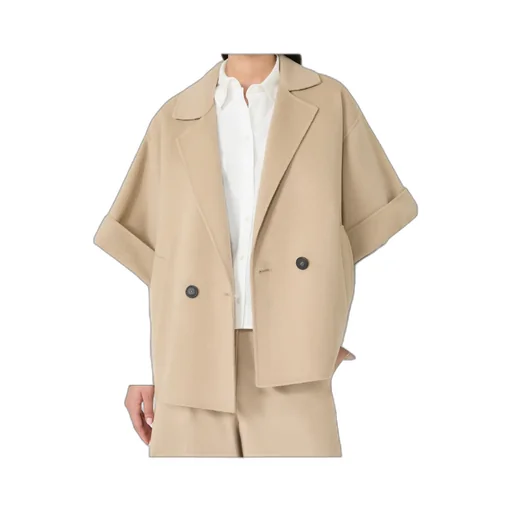 Short Wool Broadcloth Coat