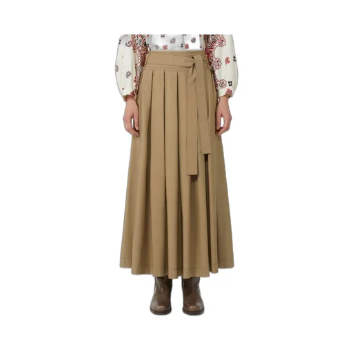 Pleated Cotton Skirt