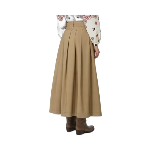 Pleated Cotton Skirt