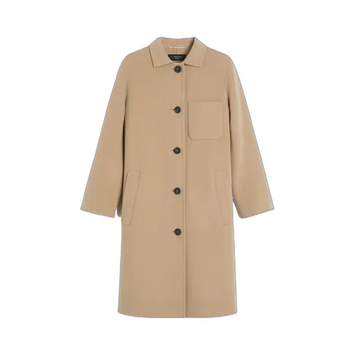 Single-Breasted Wool Coat