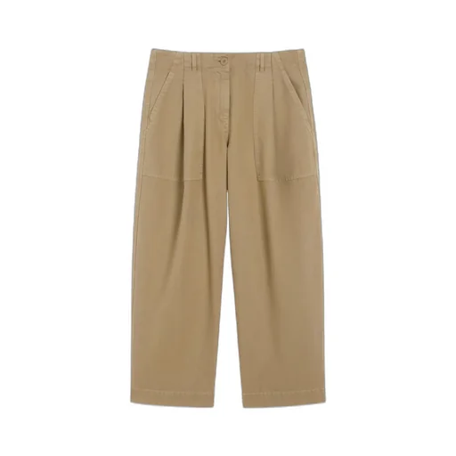 Canvas Barrel-Leg Jeans