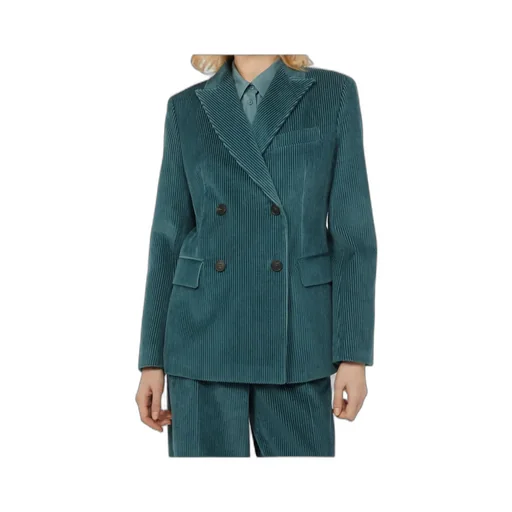 Double-Breasted Velvet Blazer