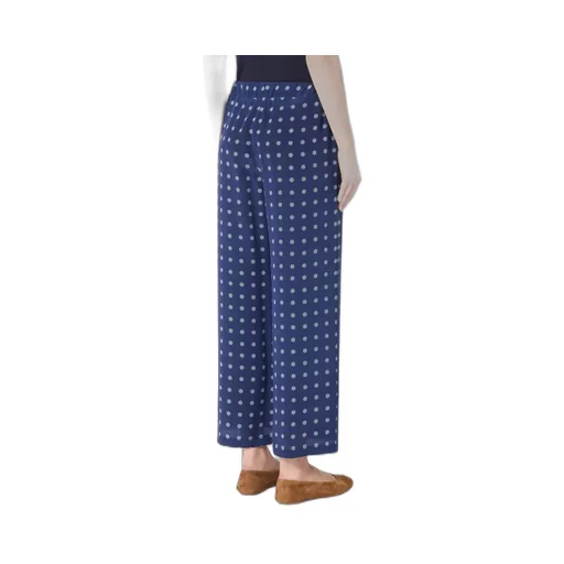 Printed Silk Cropped Trousers