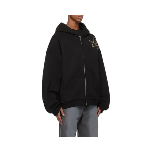 Embellished Zipped Hoodie