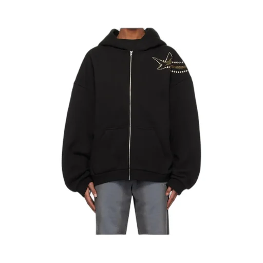 Embellished Zipped Hoodie
