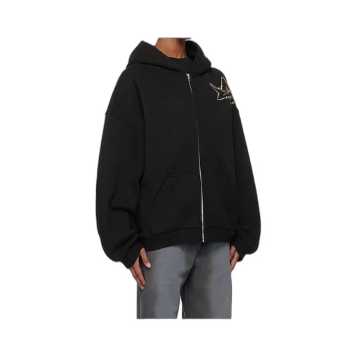 Embellished Zipped Hoodie
