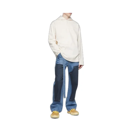 Cotton Long-Sleeved Polo Shirt