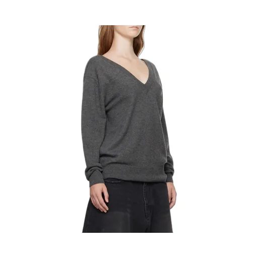 Long-Sleeved V-Neck Sweater