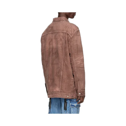 Logo Lapel Denim Coat