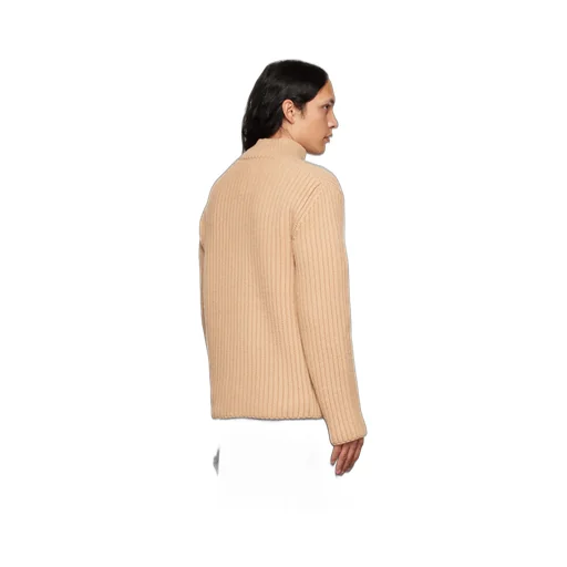 Logo Stand-Neck Cardigan Sweater