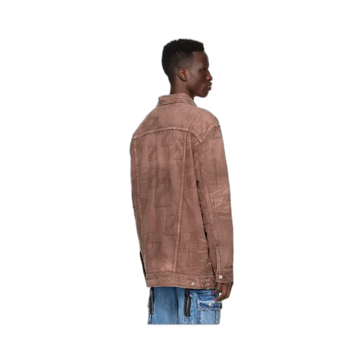 Logo Lapel Denim Coat