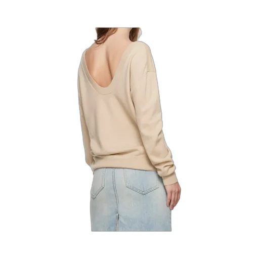 Deep V-Neck Long-Sleeved Sweater