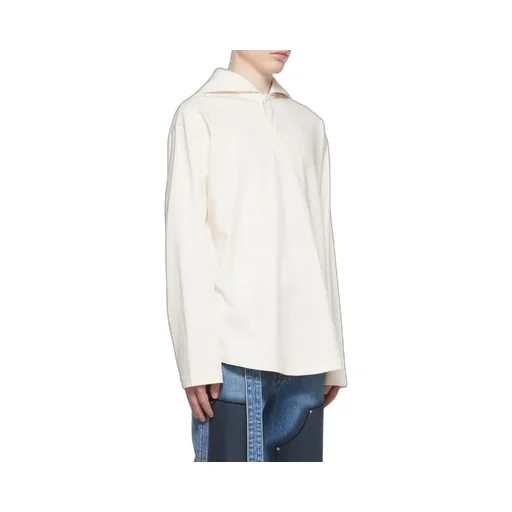 Cotton Long-Sleeved Polo Shirt