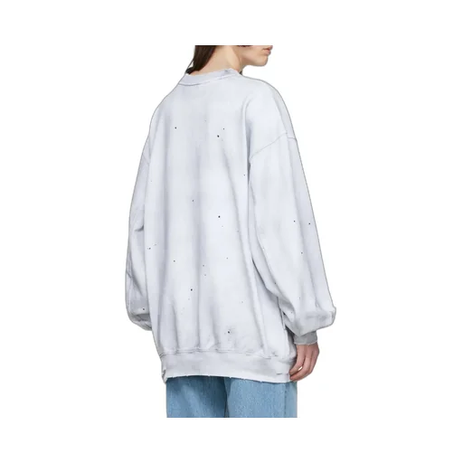 Distressed Cotton Hoodie