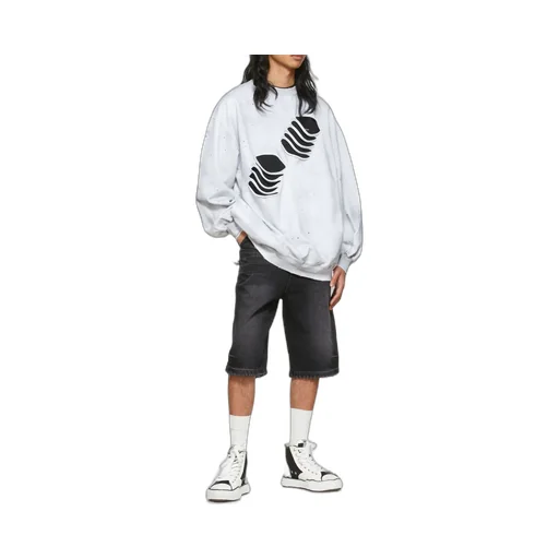 Distressed Cotton Hoodie