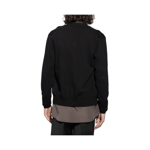 Signature Orb Logo Embroidered V-Neck Cardigan