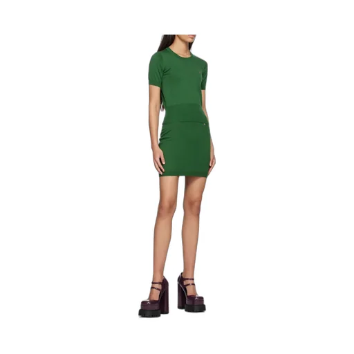 Orb Embroidered Knit Skirt