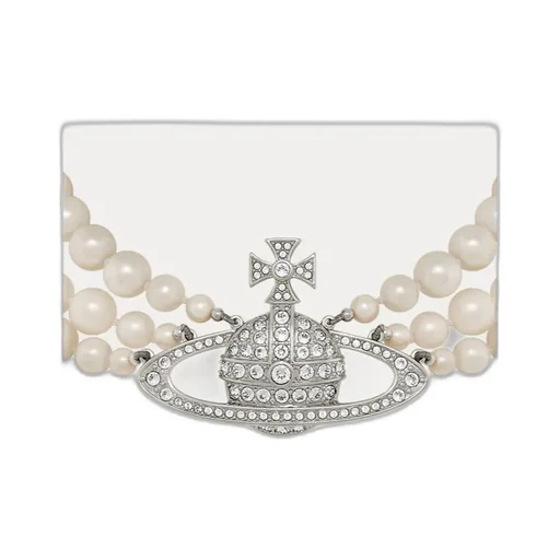 Three Rows Of Pearl Necklaces