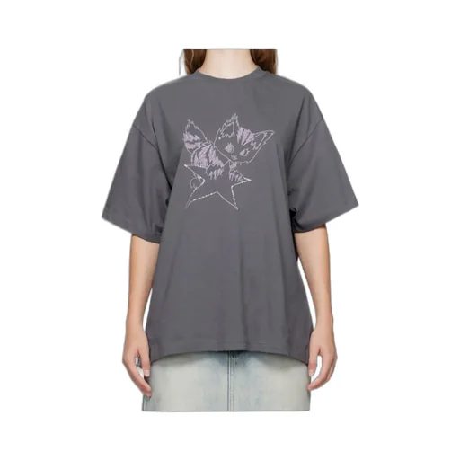 Monster Print Distressed T-Shirt