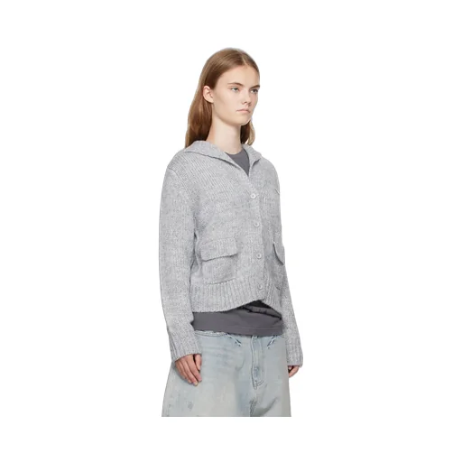 Single-Breasted Long-Sleeved Sweater