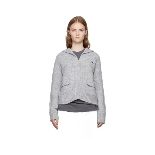 Single-Breasted Long-Sleeved Sweater
