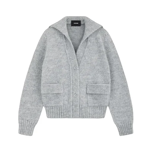Single-Breasted Long-Sleeved Sweater
