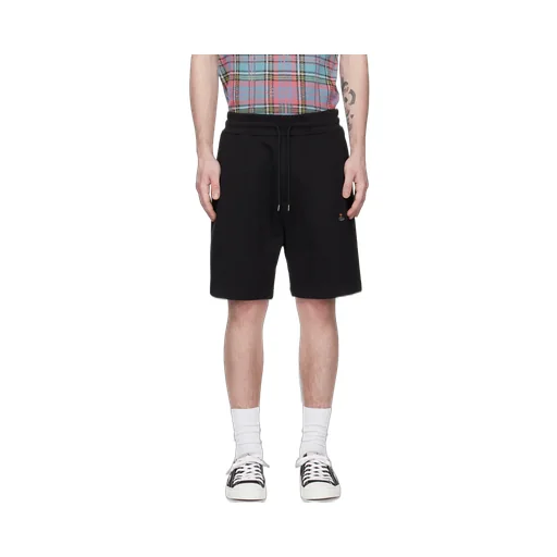 Embroidered-Orb Cotton Shorts