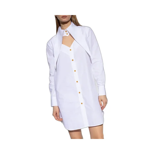 Cut-Out Detail Shirt Dress