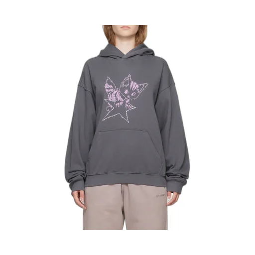 Monster Print Cotton Hoodie