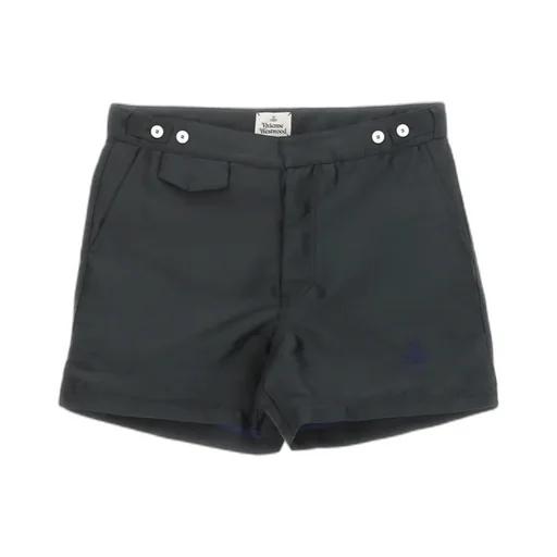 Orb-Embroidered Mid-Rise Bermuda Shorts