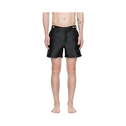 Orb-Embroidered Mid-Rise Bermuda Shorts