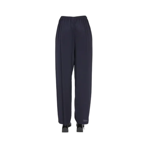 Elastic Waist Wide-Leg Trousers