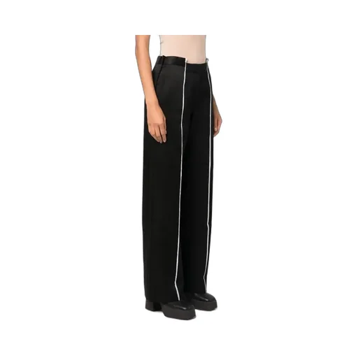 Stripe-Detail Straight-Leg Trousers