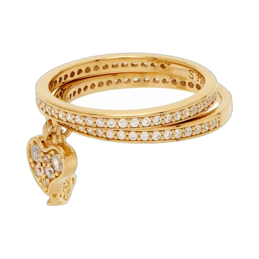 Heart-Shaped Pendant Ring